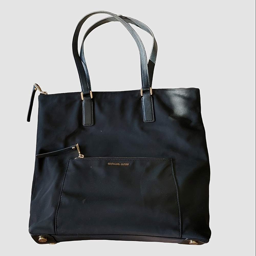 Michael Kors Nylon Leather Tote Bag